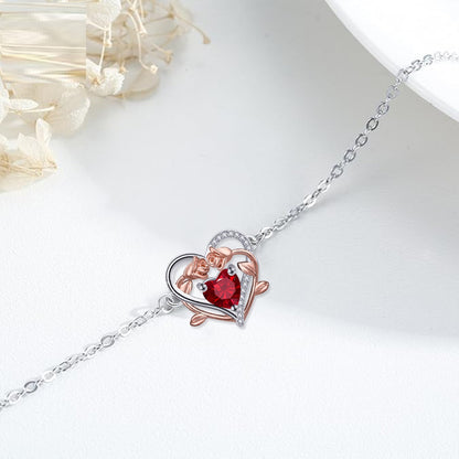 Ornament Heart-shaped Rose Bracelet Mother's Day Gift